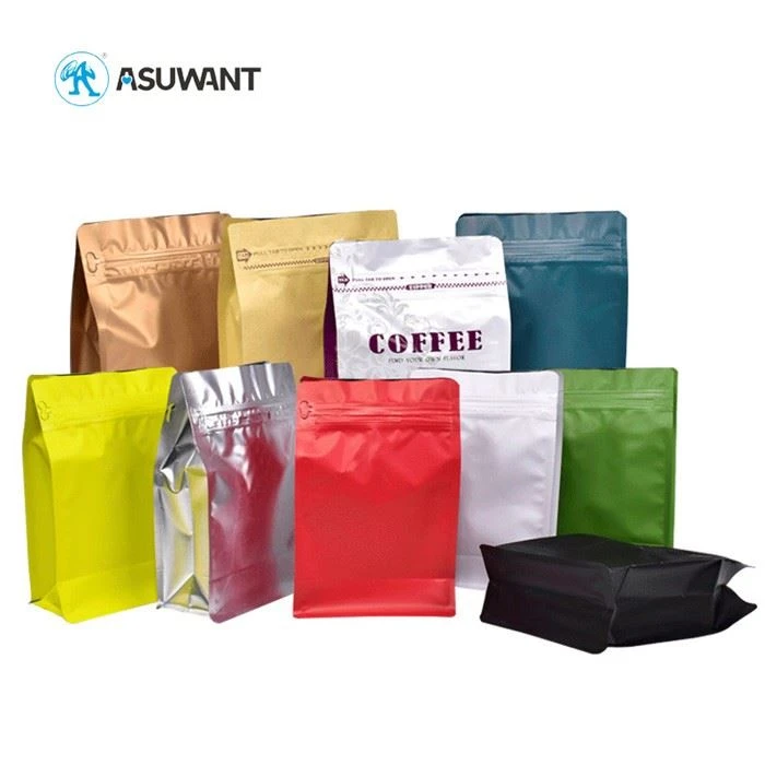 FALT BotT Coffee oa teepakendi kott külg Gusset ziplock klapiga