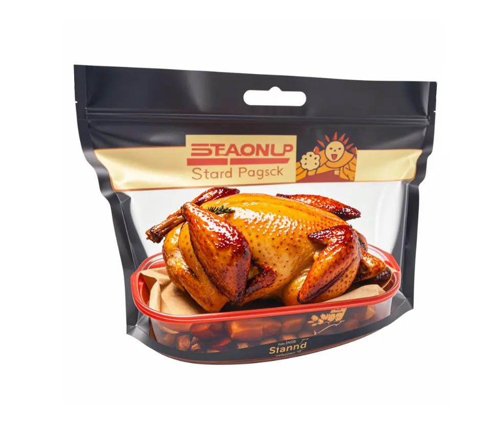 Zipper Plastic Roasted Chicken Packaging Bags With Handle best